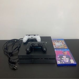 Sony PlayStation 4 500GB Gaming Console  Bundle With 2 Games And Controllers